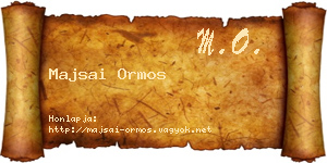 Majsai Ormos névjegykártya